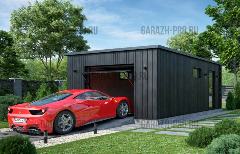 Каркасный деревянный гараж строительство под ключ СПб проекты и цены